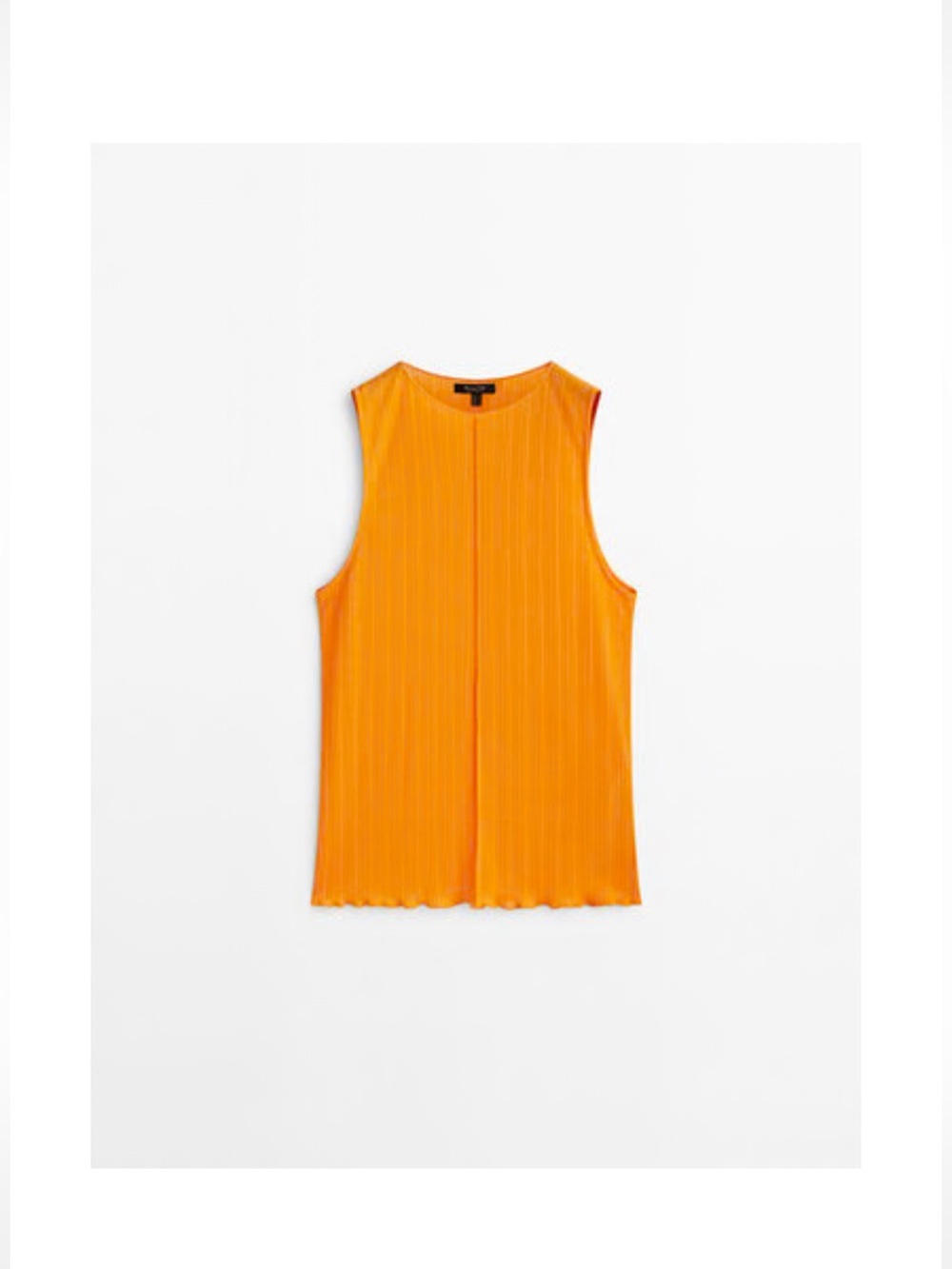 NEW Massimo Dutti Orange Sleeveless Tank Top Size S